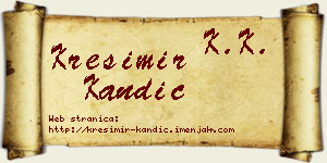 Krešimir Kandić vizit kartica
